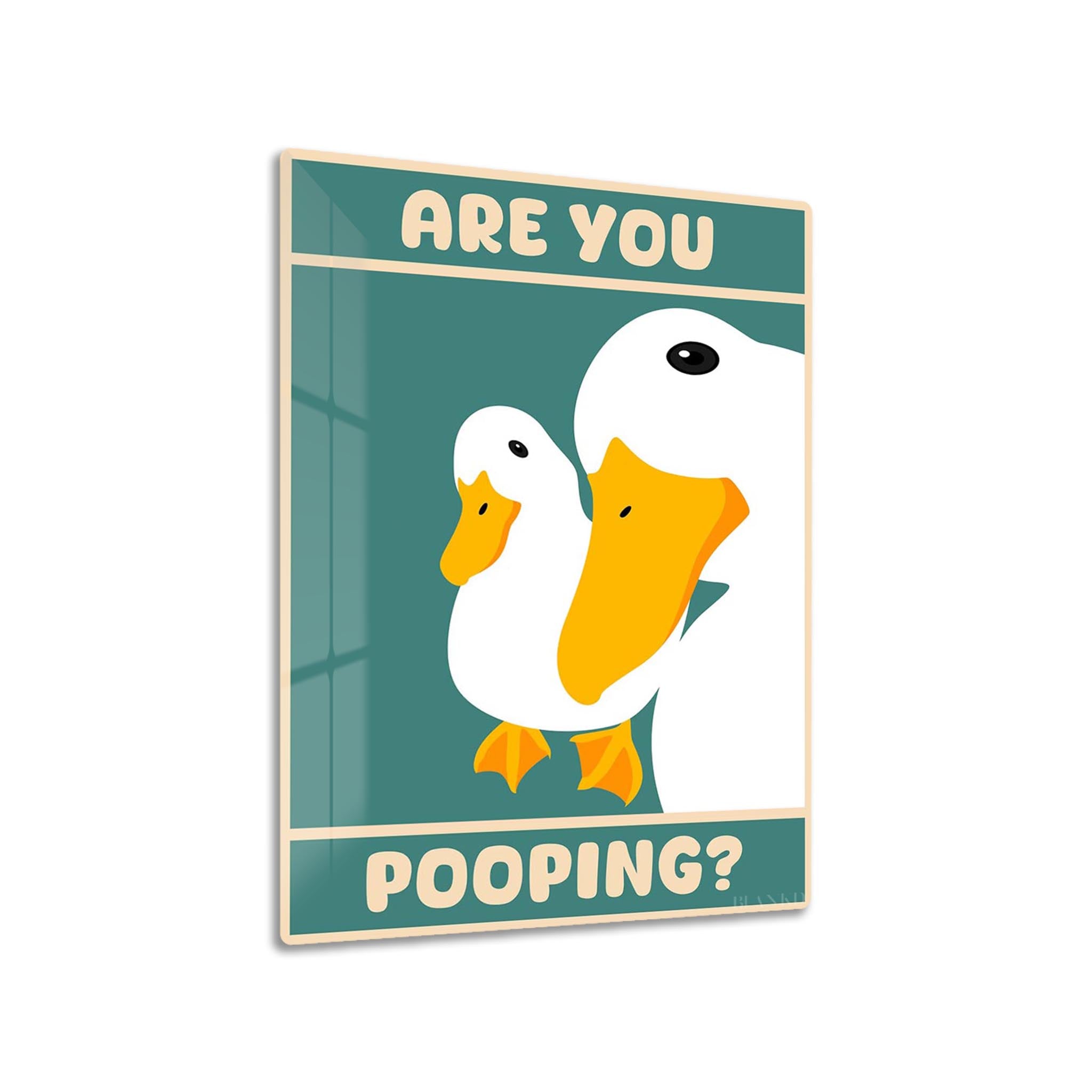 Are You Pooping Duck metal poster